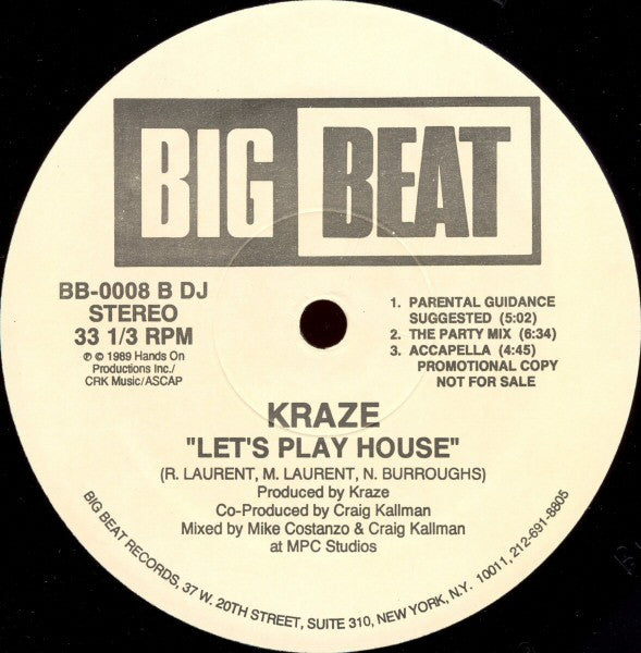 Kraze : Let's Play House (12", Promo)