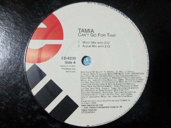 Tamia : Can't Go For That (12", Promo)