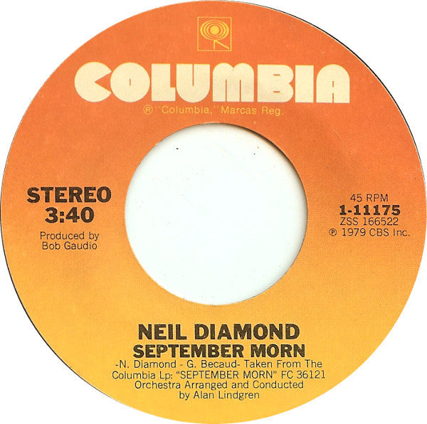 Neil Diamond : September Morn / I'm A Believer (7", Single, Styrene)