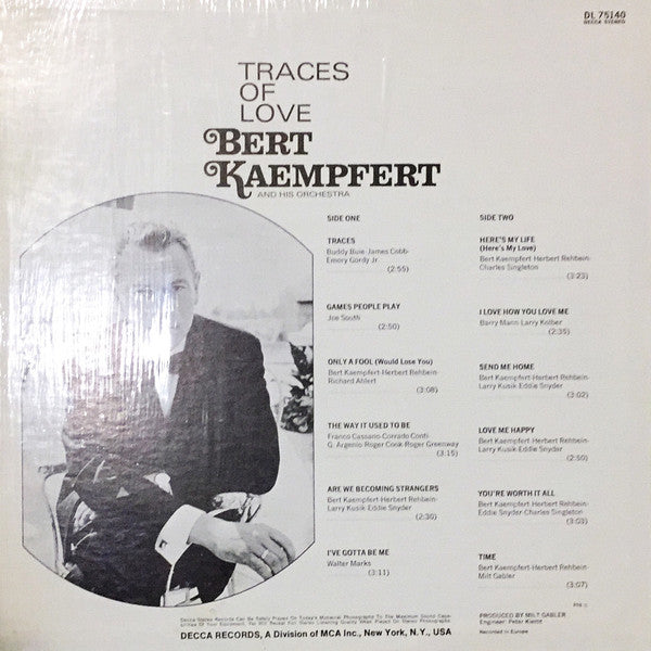Bert Kaempfert & His Orchestra : Traces Of Love (LP, Album, Ind)