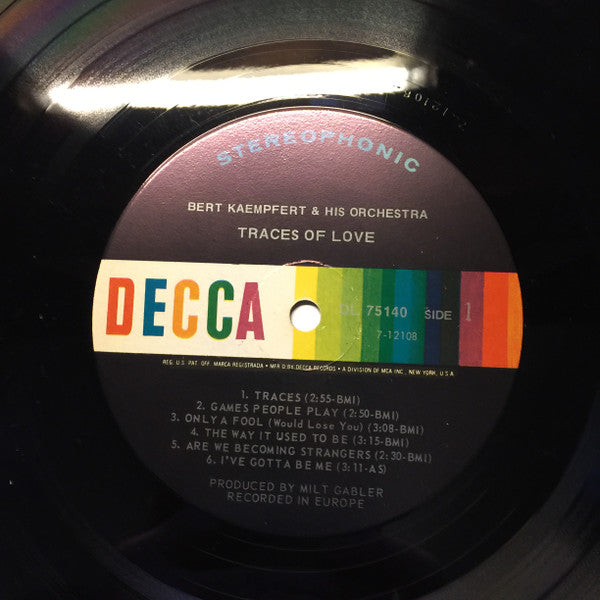 Bert Kaempfert & His Orchestra : Traces Of Love (LP, Album, Ind)
