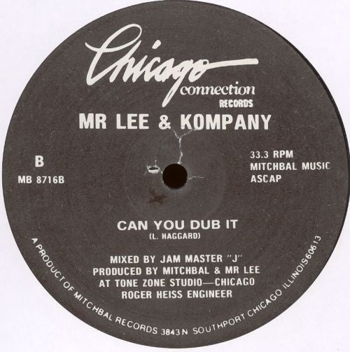 Mr. Lee & Kompany : Can You Feel It (12")