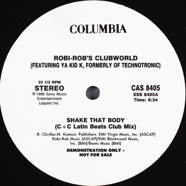 Robi Rob's Clubworld : Shake That Body (12", Promo)