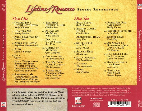 Various : Lifetime Of Romance - Secret Rendezvous (2xCD, Comp)