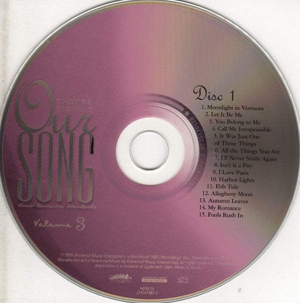 Various : They're Playing Our Song: Great Romantic Standards Volume 3 (2xCD, Comp, Mono)