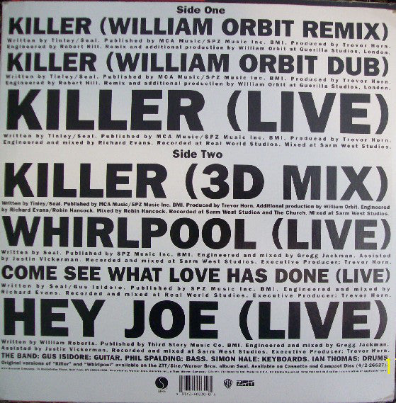 Seal : Killer (12", Maxi)