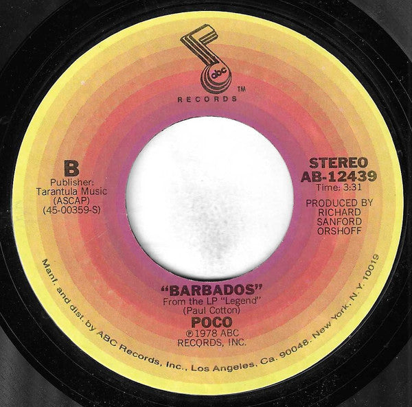 Poco (3) : Crazy Love (7", Single, Styrene, Ter)