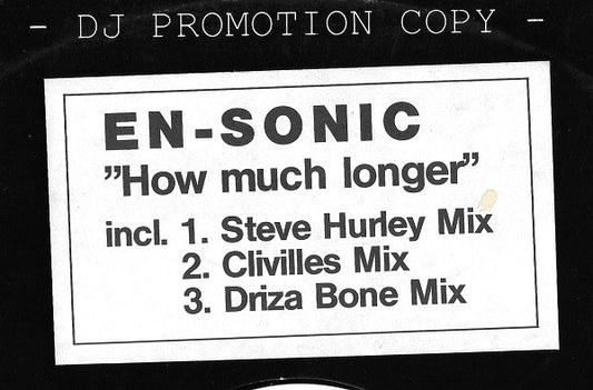 EN-Sonic : How Much Longer (12", Promo, W/Lbl)