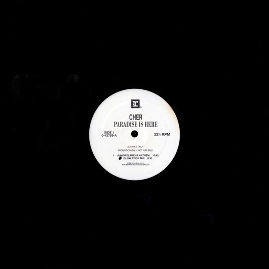 Cher : Paradise Is Here (12", Advance, Promo)