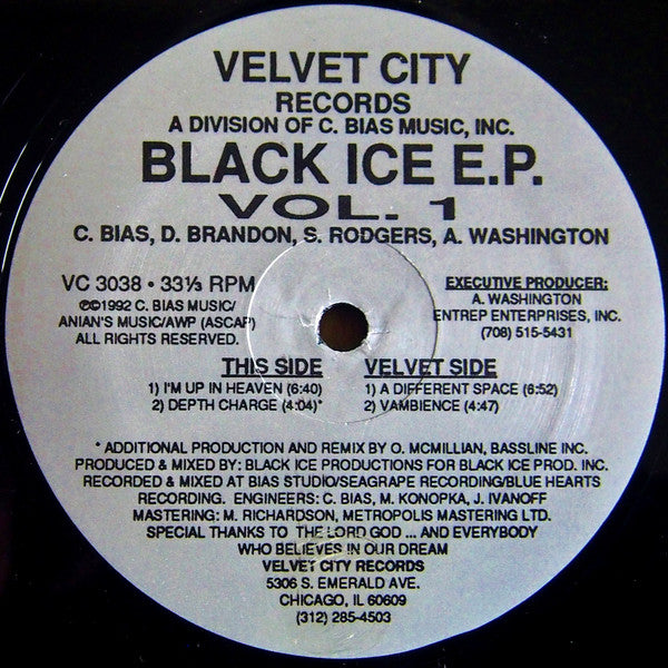 Black Ice Productions : Black Ice E.P. Vol. 1 (12", EP)