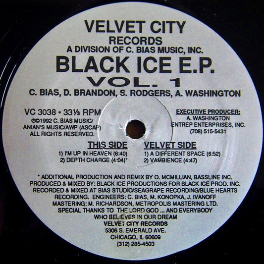 Black Ice Productions : Black Ice E.P. Vol. 1 (12", EP)