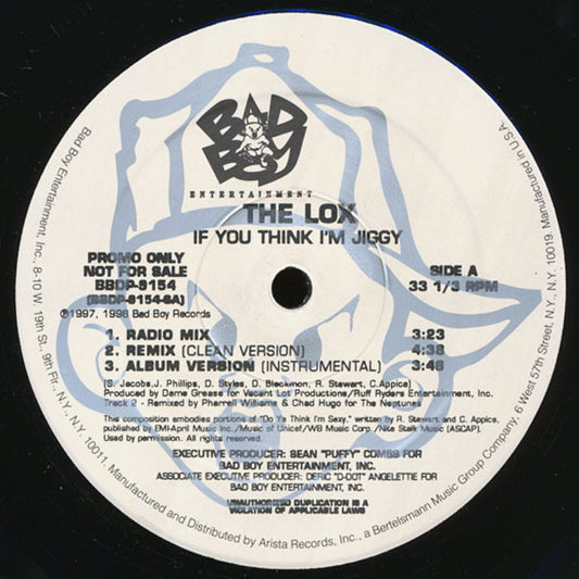 The Lox : If You Think I'm Jiggy (12", Promo)