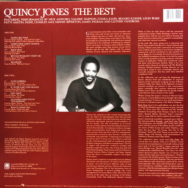 Quincy Jones : The Best (LP, Comp, RCA)