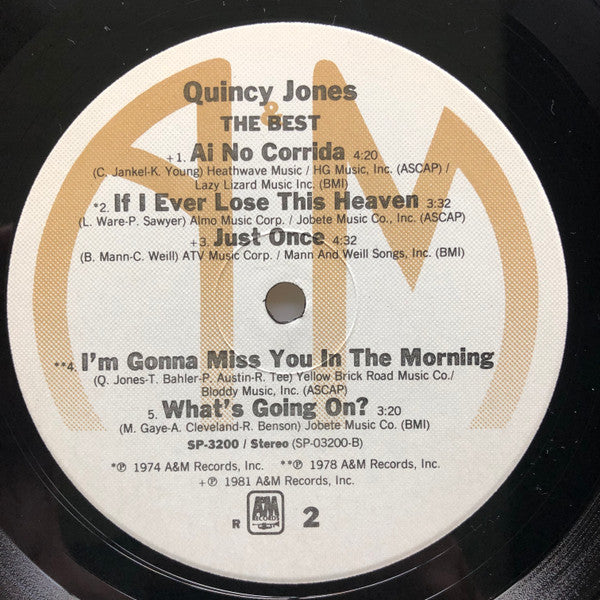 Quincy Jones : The Best (LP, Comp, RCA)