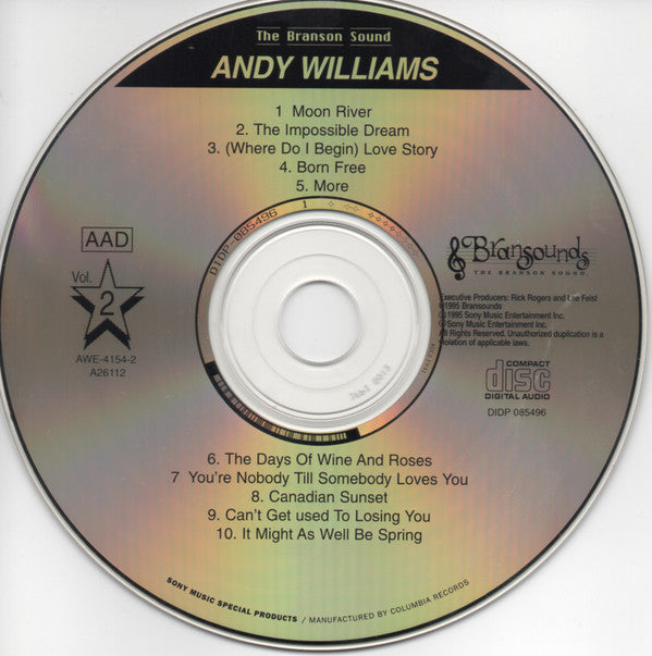 Andy Williams : Top Hits! The Branson Sound Vol. 2 (CD, Comp)