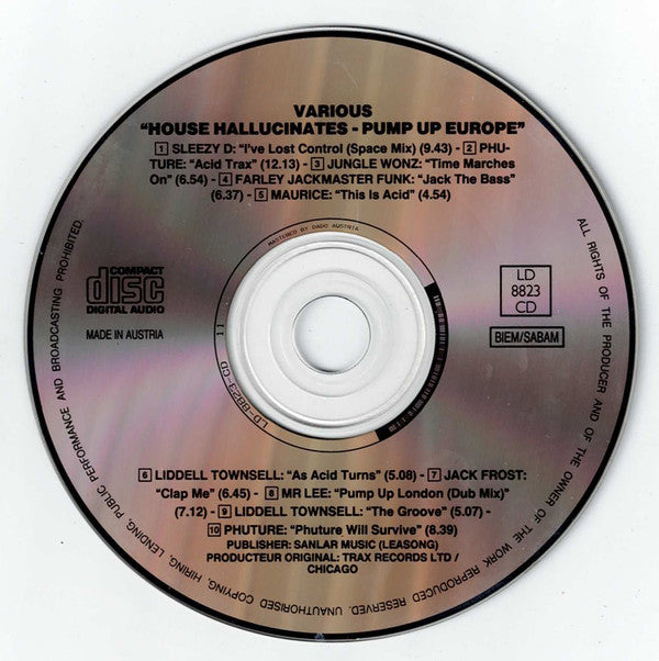 Various : House Hallucinates - Pump Up Europe (CD, Comp)