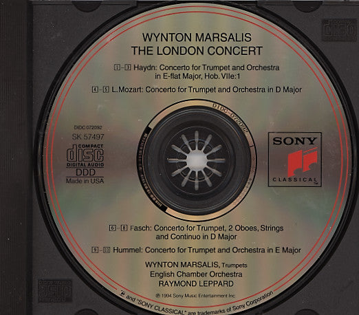 Joseph Haydn, Johann Nepomuk Hummel, Leopold Mozart, Johann Friedrich Fasch, Wynton Marsalis, English Chamber Orchestra, Raymond Leppard : Wynton Marsalis - The London Concert (CD, Album)