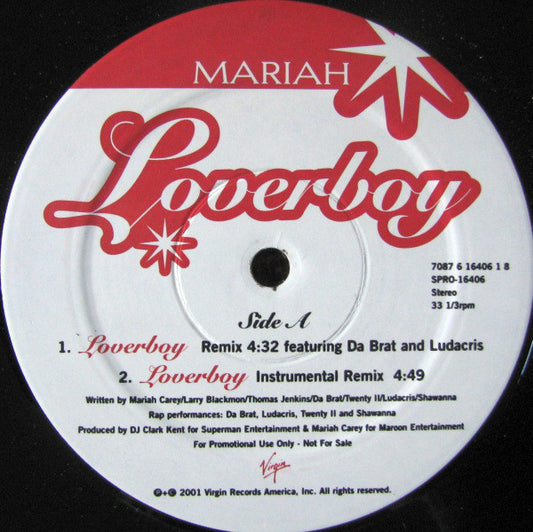 Mariah Carey : Loverboy (12", Promo)
