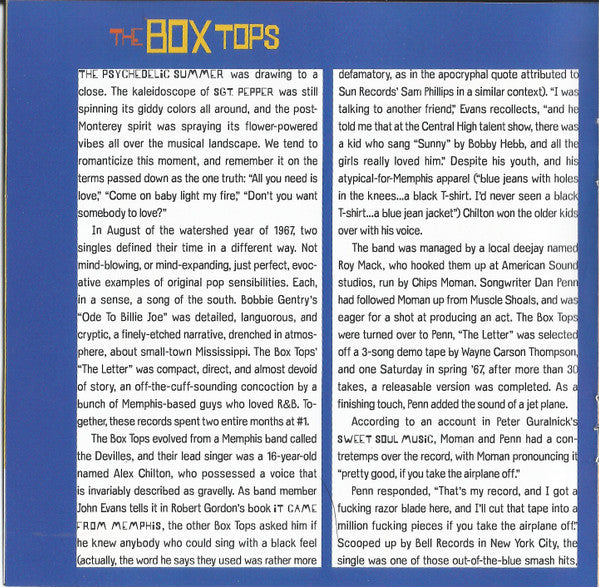 The Box Tops* : The Best Of The Box Tops - Soul Deep (CD, Comp, RE)