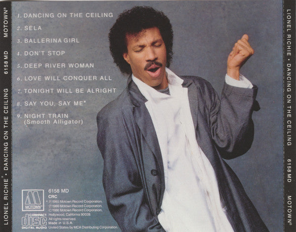Lionel Richie : Dancing On The Ceiling (CD, Album, Club)