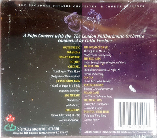 The Broadway Theatre Orchestra & Chorus : 16 Broadway Hits From The 60's & 70's (CD)