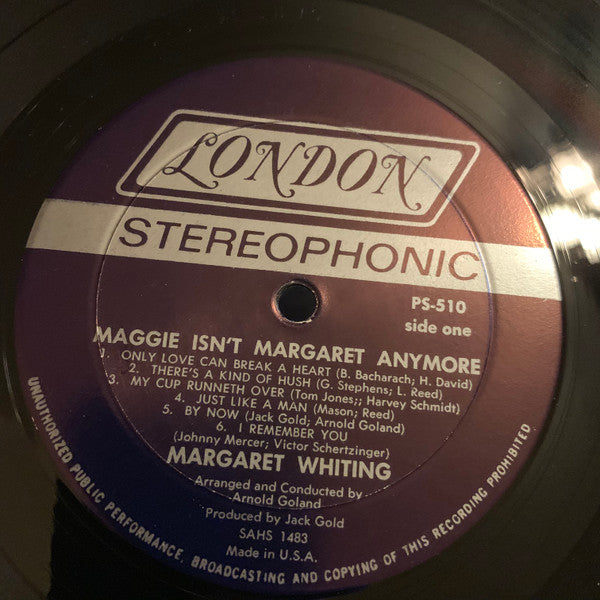 Margaret Whiting : Maggie Isn't Margaret Anymore (LP, Album)