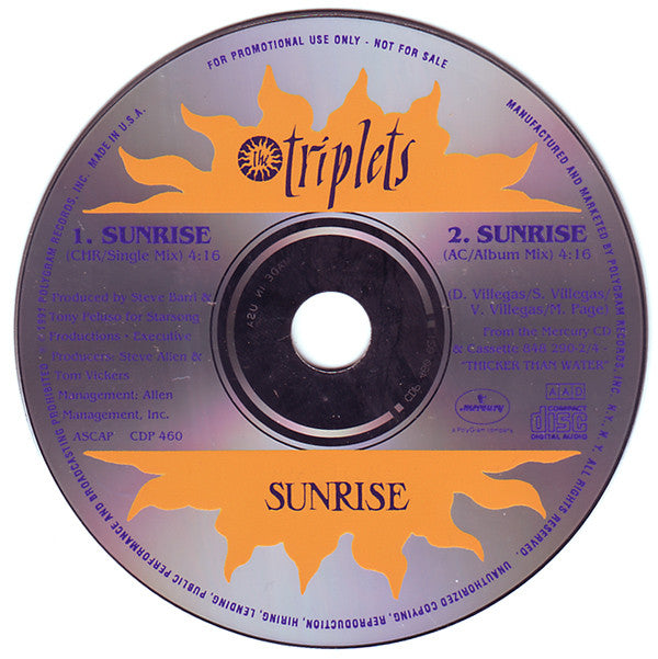 The Triplets (2) : Sunrise (CD, Single, Promo)