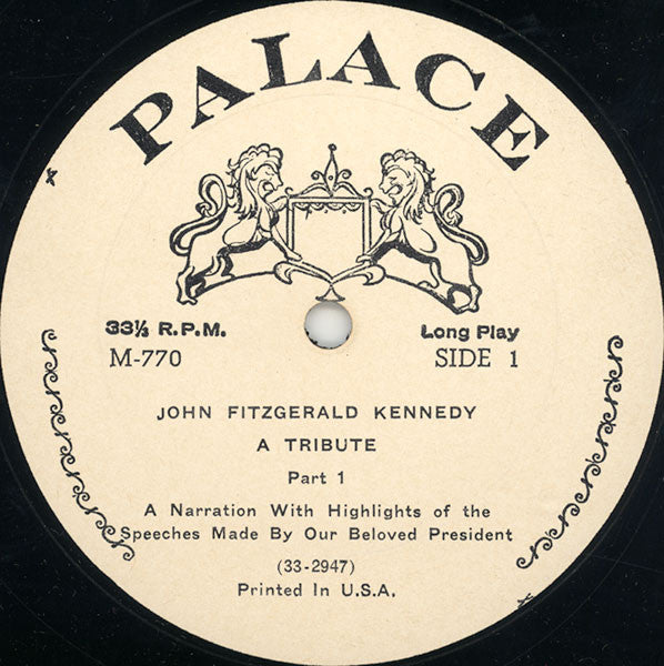 John F. Kennedy : A Memorial Tribute (LP)