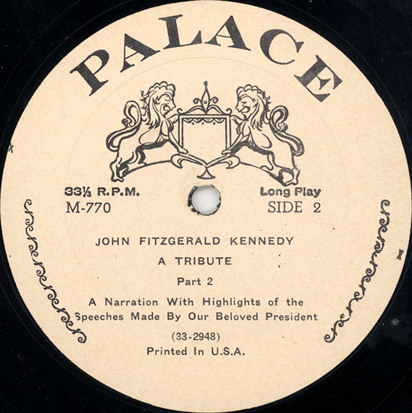 John F. Kennedy : A Memorial Tribute (LP)