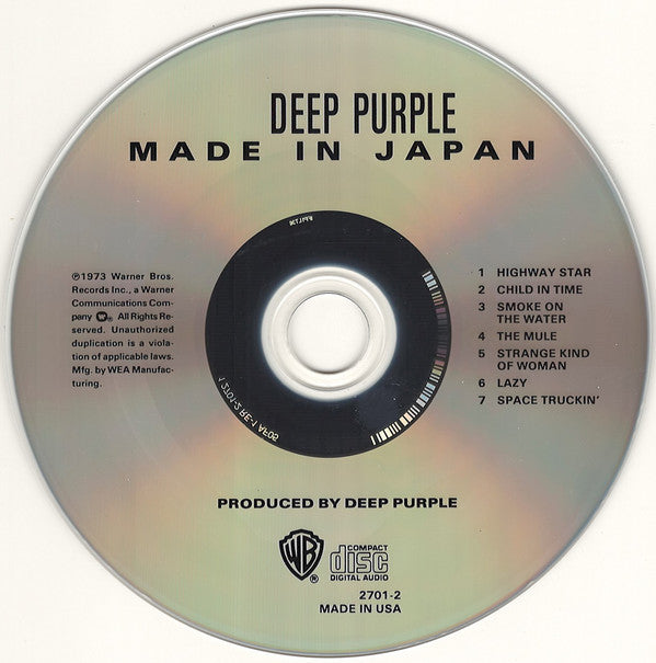 Deep Purple : Made In Japan (CD, Album, RE)