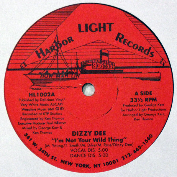 Dizzy Dee : I'm Not Your Wild Thing / Biting The Stone Fox (12")