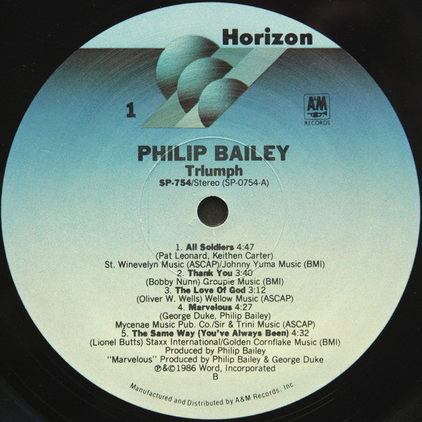 Philip Bailey : Triumph (LP, Album, Ele)