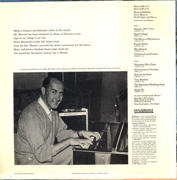 Henry Mancini And His Orchestra And Chorus : Music Of Hawaii (LP, Album, Hol)