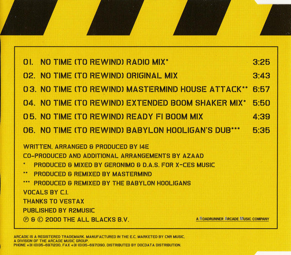 Boom Pressure : No Time (To Rewind) (CD, Maxi)