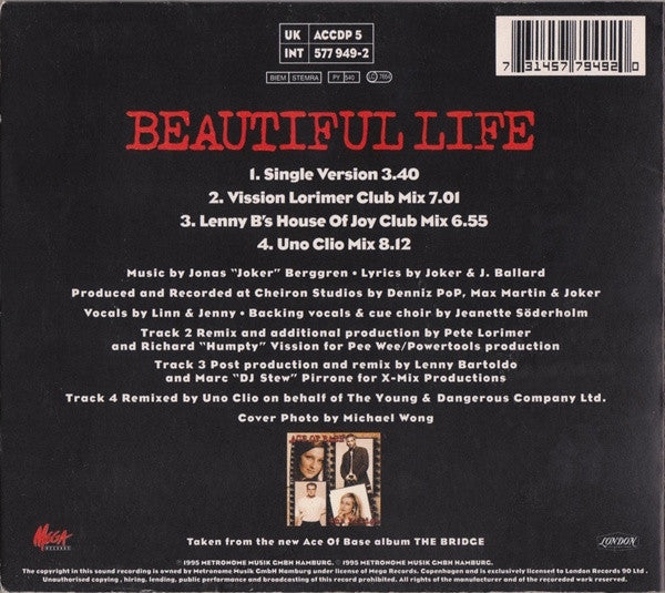 Ace Of Base : Beautiful Life (Remixes) (CD, Maxi, Ltd, Dig)