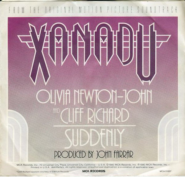 Olivia Newton-John And Cliff Richard : Suddenly / You Made Me Love You (7", Single, Pin)