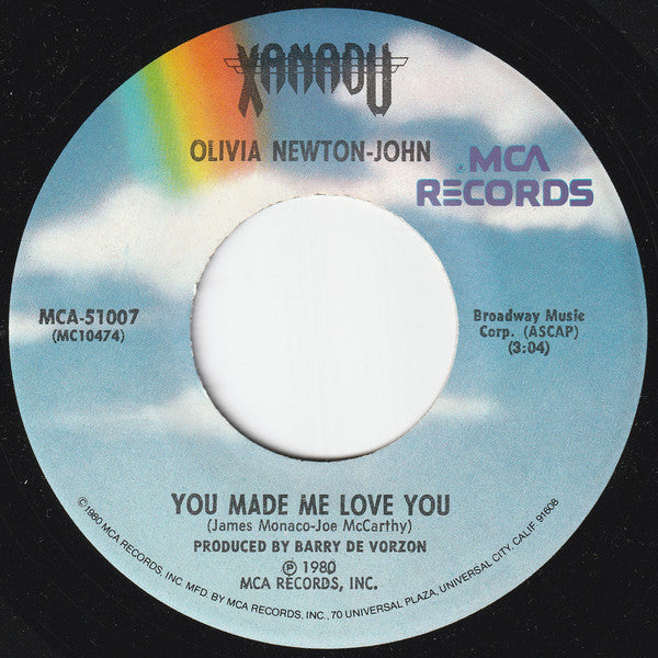 Olivia Newton-John And Cliff Richard : Suddenly / You Made Me Love You (7", Single, Pin)