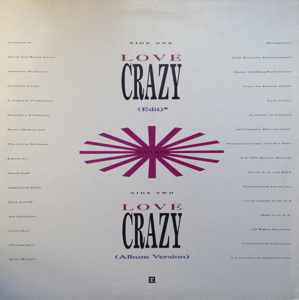Atlantic Starr : Love Crazy (12", Promo)