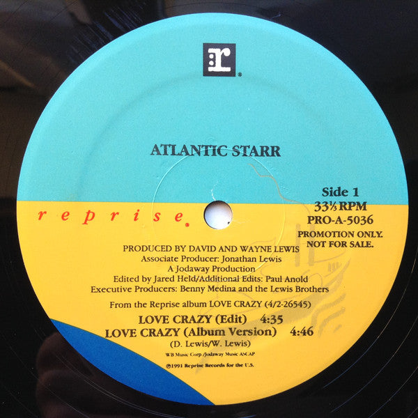 Atlantic Starr : Love Crazy (12", Promo)