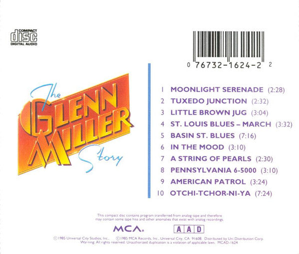 The Universal-International Orchestra : The Glenn Miller Story (Music From The Stereo Soundtrack Of The Universal Motion Picture) (CD, Album, RE)