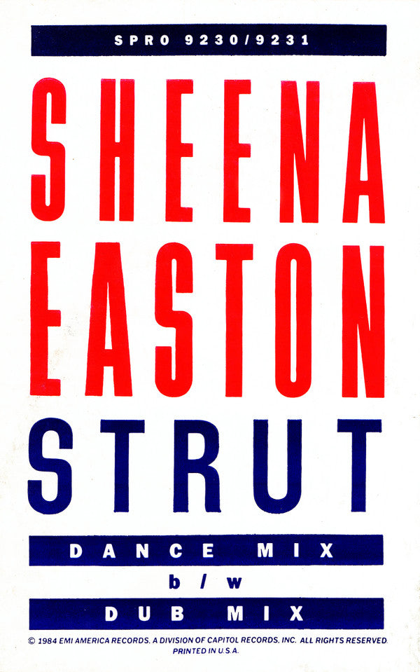 Sheena Easton : Strut (12", Promo)