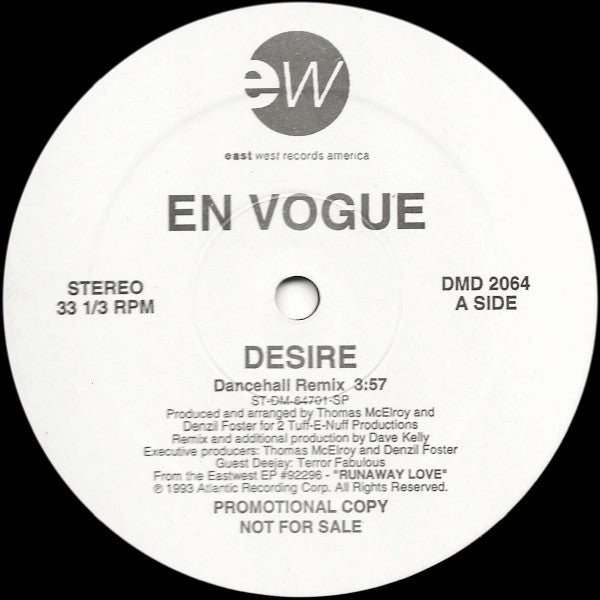 En Vogue : Desire (Dancehall Remix) (12", Promo)