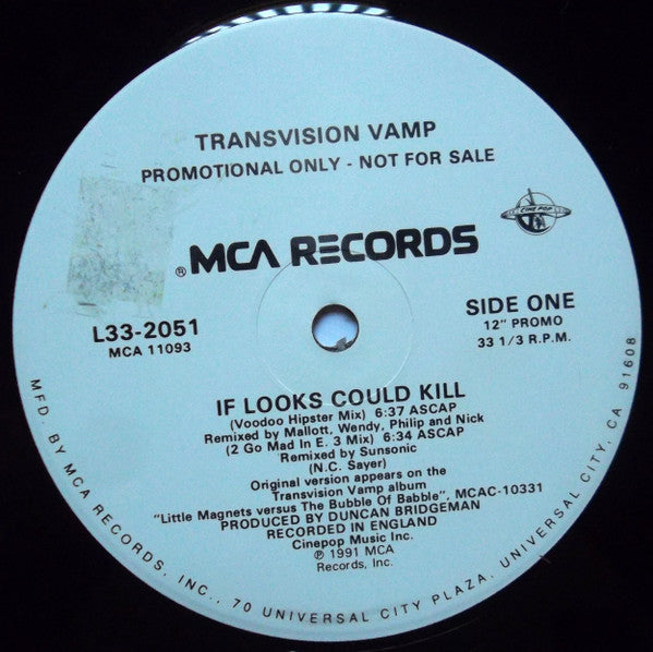 Transvision Vamp : If Looks Could Kill (12", Promo)