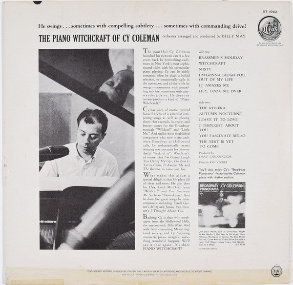 Cy Coleman : Piano Witchcraft (LP, Album)