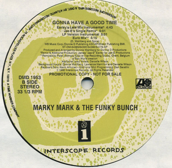 Marky Mark & The Funky Bunch : Gonna Have A Good Time (12", Promo)