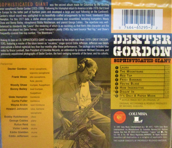 Dexter Gordon : Sophisticated Giant (CD, Album, RE, RM)