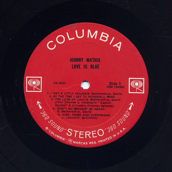 Johnny Mathis : Love Is Blue (LP, Album)