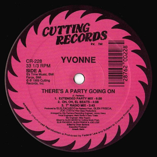 Yvonne DeLeon : There's A Party Going On (12")