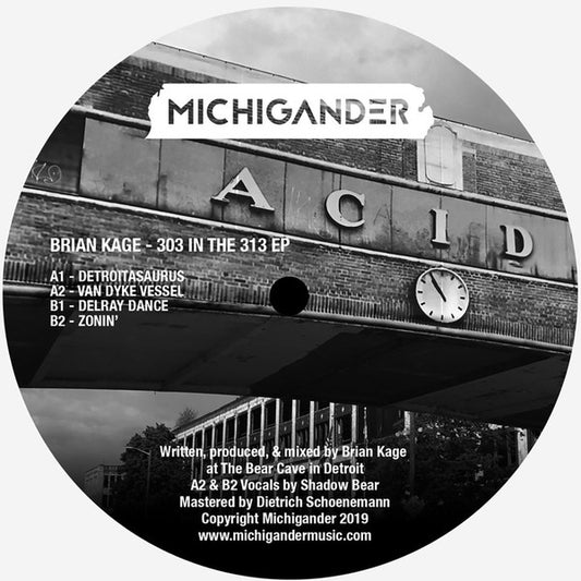 Brian Kage : 303 In The 313 EP (12", EP, Cle)
