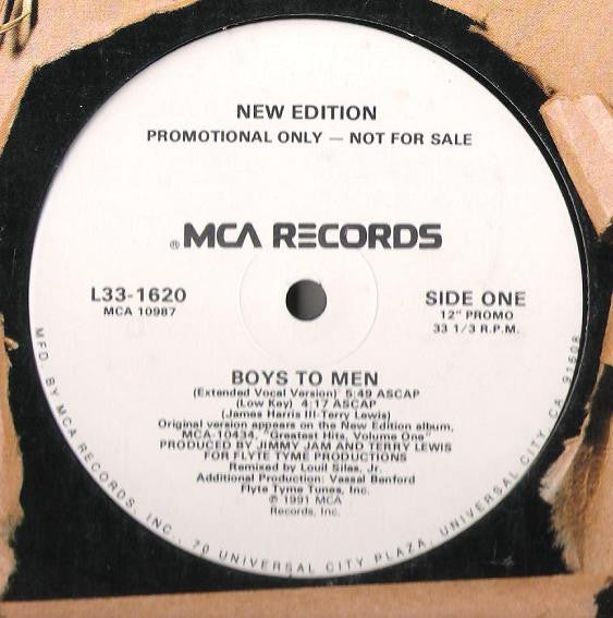 New Edition : Boys To Men (12", Maxi, Promo)